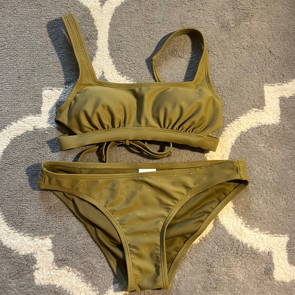 Green sparkle bikini